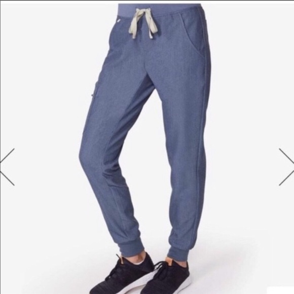 Figs Pants - FIGS zamora joggers heather denim S/T